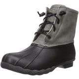 Sperry womens Saltwater Boots, Black/Grey, 9.5 US