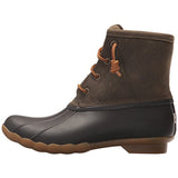 Sperry Womens Saltwater Boots, Brown/Olive, 6