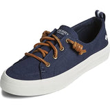 Sperry Womens Crest Vibe Linen Sneaker, Navy, 6