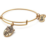 Alex and Ani Divine Guides Expandable Bangle Bracelet for Women, Archangel Michael Engraved Charm, Rafaelian Gold Finish, 2 to 3.5 in