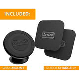 Scooch Magnetic Phone Mount for Car Compatible with Any Smartphone [Strong Magnets] Adjustable Magnetic Phone Holder for Car, Sticks to Dashboard or Windshield (2018 Model)