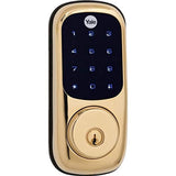 Yale Real Living Keyless Touchscreen Deadbolt in Polished Brass (Standalone) (YRD220-NR-605)
