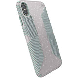 Speck Products Presidio Grip + Glitter iPhone Xs Max Case, Whitestone Grey Glitter/Blue, 131555-8537