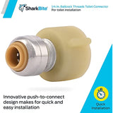 SharkBite 1/4 Inch x 7/8 Inch Ballcock Toilet Reducing Connector, Push To Connect, PEX Pipe, Copper, CPVC, PE-RT, HDPE, U3531LFA