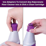 Rejuvenate Click N Clean Multi-Surface Spray Mop System Complete Bundle Includes Free Click-On Pro Grade Grout Brush Reusable Microfiber Pads 32oz No-Bucket Floor (Click N Clean Bundle)