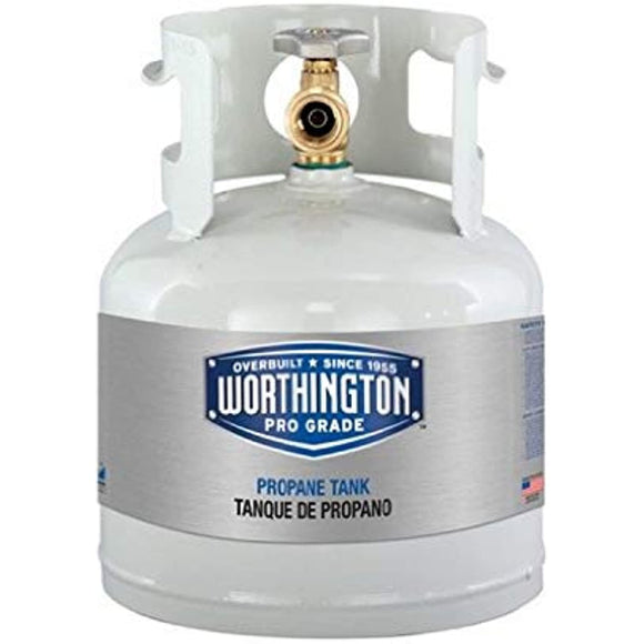 Worthington 281149 1-Gallon Steel Propane Cylinder With Type 1 With Overflow Prevention Device Valve