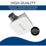 Broan-NuTone AE80LK Flex Bathroom Exhaust Ventilation LED Light, Energy Star Certified, 80 CFM, 0.7 Sones Bath Fan, White