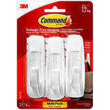 Command Large Utility Hook, White, 3-Hooks, 6-Strips (17003-3ES)