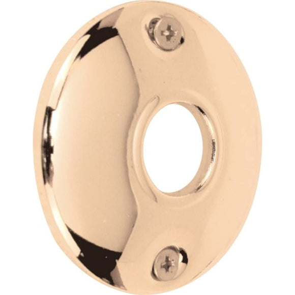 Defender Security E 2282 Door Knob Rosettes, 2-1/4 inch x 11/16 inch, Steel, Brass Plated, (2-pack)
