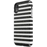 Speck Presidio Inked iPhone XR Case, Stripe Gold Specks/Marble Grey, 132093-8902, Gray