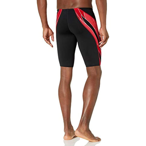 TYR S Men's Phoenix Splice Jammer Swimsuit (Black/Red, 36)
