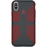 Speck Products CandyShell Grip Cell Phone Case for iPhone XS/iPhone X - Charcoal Grey/Dark Poppy Red