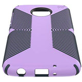 Speck Products Moto Z4 Next Gen Case, Presidio Grip, Jelly Purple/Charcoal Grey