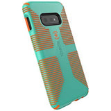 Speck Products CandyShell Grip Samsung Galaxy S10e Case, Tropic Teal/Pumpkin Orange
