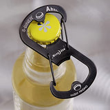 Nite Ize Ahhh Dual Bottle Opener, S-Biner Dual Carabiner with Double-Sided Bottle Openers, Black