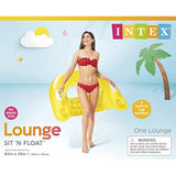 Intex Sit N Float Inflatable Lounge, 60" X 39", 1 Pack (Colors May Vary)