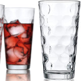 Attractive Set of 10 Drinking Glasses, Clear Heavy Base Tall Bar Beer Glasses,