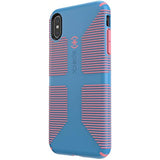 Speck Products iPhone Xs Max Case, CandyShell Grip, Azure Blue/Melon Pink