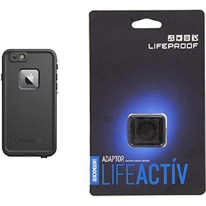 Lifeproof FRE SERIES iPhone 6 Plus/6s Plus Waterproof Case (5.5" Version) - Retail Packaging - BLACK and Lifeproof LifeActiv Quickmount Adapter - Mount - Retail Packaging - Black Bundle