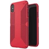 Speck Products Presidio Grip iPhone XS Max Case, Heartrate Red/Vermillion Red, 120199-7778