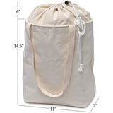 Reusable Canvas Shopping Bag, Extendable - Drawstring Closure. Washable.