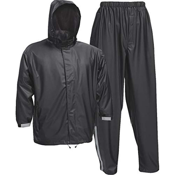 WEST CHESTER Unisex Adult Nylon Rain Suit (Black, Large)