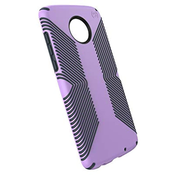 Speck Products Moto Z4 Next Gen Case, Presidio Grip, Jelly Purple/Charcoal Grey