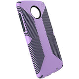 Speck Products Moto Z4 Next Gen Case, Presidio Grip, Jelly Purple/Charcoal Grey
