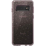 Speck Products Presidio Clear+Glitter Samsung Galaxy S10 Case, Glitter Bella Pink with Gold Glitter/Bella Pink