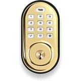 Yale Security Living Keyless Push Button Deadbolt in Polished Brass (Standalone) (YRD210-NR-605)