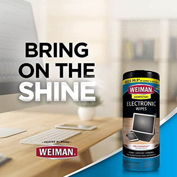 Weiman Disinfecting Electronic Cleaning Wipes For Keyboards, Tablets, E-readers, Smart Phones, Netbooks, and Touchscreens (30 Wipes)