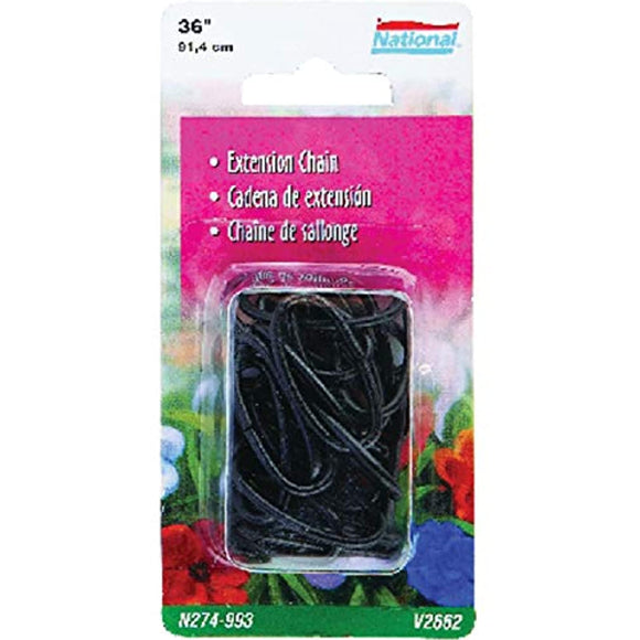 Stanley N274-993 National Hardware Extension Chain, 12 Lb, 36 In L, Steel, Black