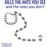 TERRO T334B Indoor Multi-Surface Liquid Ant Bait and Ant Killer - 4 Discreet Ant Bait Stations - Kills Common Household Ants