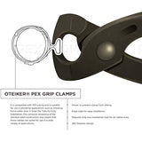 Pexflow Stainless Steel Cinch Clamps - PXKT-CR34-50 3/4 Inch Corrosion Resistant Oetiker Style Pinch Clamps for Radiant Heating, Domestic Water & Other Plumbing Applications (Pack of 50)