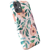 Speck Products Presidio Edition iPhone 12 Mini Case, White/Rosy Pink/Watercolor Roses