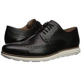 Cole Haan mens Original Grand Wingtip Oxford, Black Leather/White, 14 US