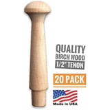 Birch Wood Shaker Pegs 3-1/2"–Strong Unfinished Wooden Peg Hooks, Smooth Texture,Easy to Paint, Classic Style, Made in The USA –Suitable for Coat Wall Racks, Hanging Towels, Organizing Cups & Mugs