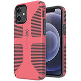 Speck Products CandyShell Pro Grip iPhone 12 Mini Case, Raspberry Kiss Red/Slate Grey, 137595-9240