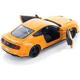 2018 Ford Mustang GT 5.0 Orange with Black Wheels 1/24 Diecast Model Car by Motormax 79352or