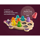 Play Brainy™ Fun, Kid-Friendly and Math Educational- Easy Number Game-Toddler Puzzle- 3D Baby Animal Hedgehog Puzzle- STEM Montessori Learning Toy- Ideal for Baby, Toddler, and Kids.