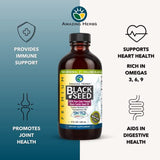 Amazing Herbs Premium Black Seed Oil - Cold Pressed Nigella Sativa Aids in