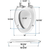 MAYFAIR 1887SLOW 000 Affinity Slow Close Removable Toilet Seat that will Never