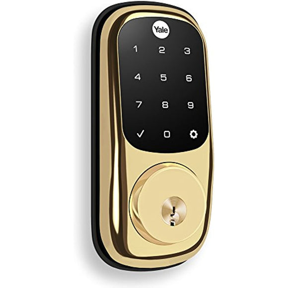 Yale Real Living Keyless Touchscreen Deadbolt in Polished Brass (Standalone) (YRD220-NR-605)