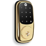 Yale Real Living Keyless Touchscreen Deadbolt in Polished Brass (Standalone) (YRD220-NR-605)