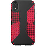 Speck Products Presidio Grip iPhone Xs Max Case, Black/Dark Poppy Red (117106-C305)