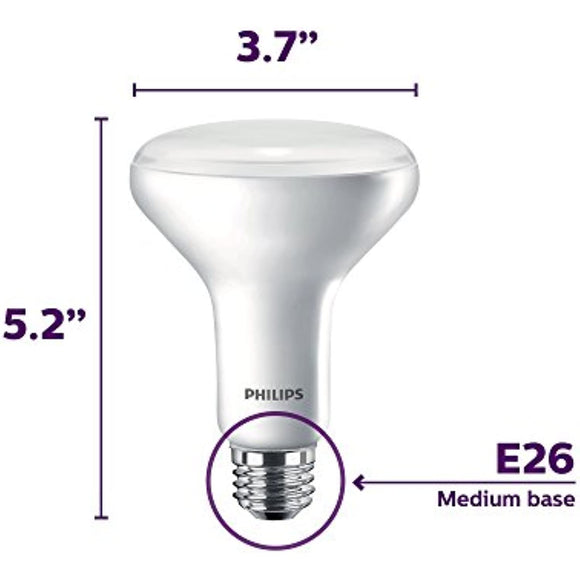 Philips LED Dimmable BR30 Light Bulb: 650-Lumen, 2700-Kelvin, 11-Watt (65-Watt Equivalent) E26 Base, Frosted, Soft White, 3-Pack
