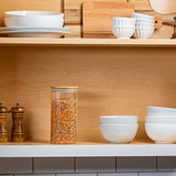 Glass Kitchen Canisters with Airtight Bamboo Lids - Kitchen Organization and Food Storage Glass Jar for Candy, Cookie, Rice, Sugar, Flour, Pasta, Nuts.�