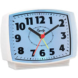 Equity by La Crosse 33100 Electric Silent Analog Alarm Clock with Lighted Dial, White