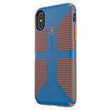 Speck Products iPhone Xs/iPhone X Case, CandyShell Grip, Skydive Blue/Pumpkin Orange
