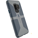 Speck Products Compatible Phone Case for Samsung Galaxy S9 Plus, Candyshell Grip Case, Gravel Grey/Deep Sea Blue